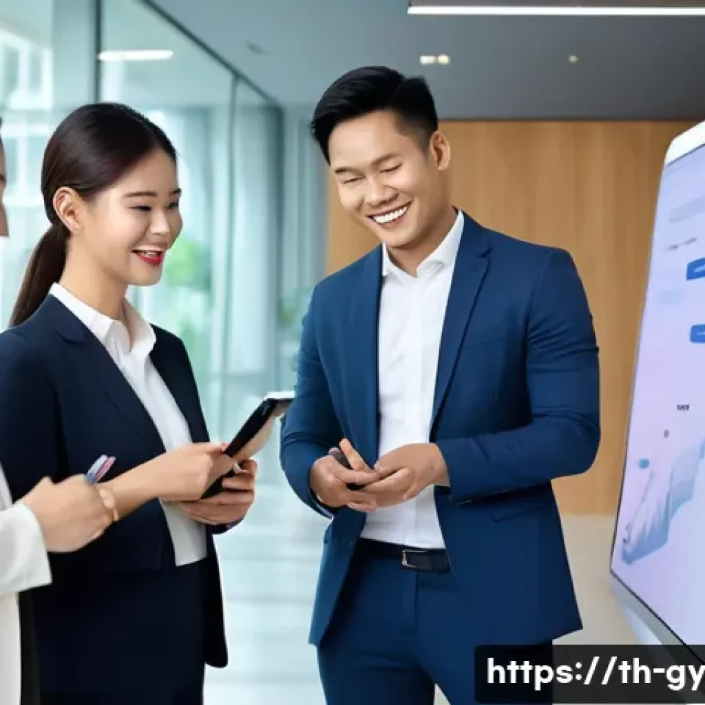 셀프 매니지드 팀의 혁신을 이끄는 방법 - **Prompt:** A vibrant and diverse team of Thai professionals, equally distributed in gender, in thei...
