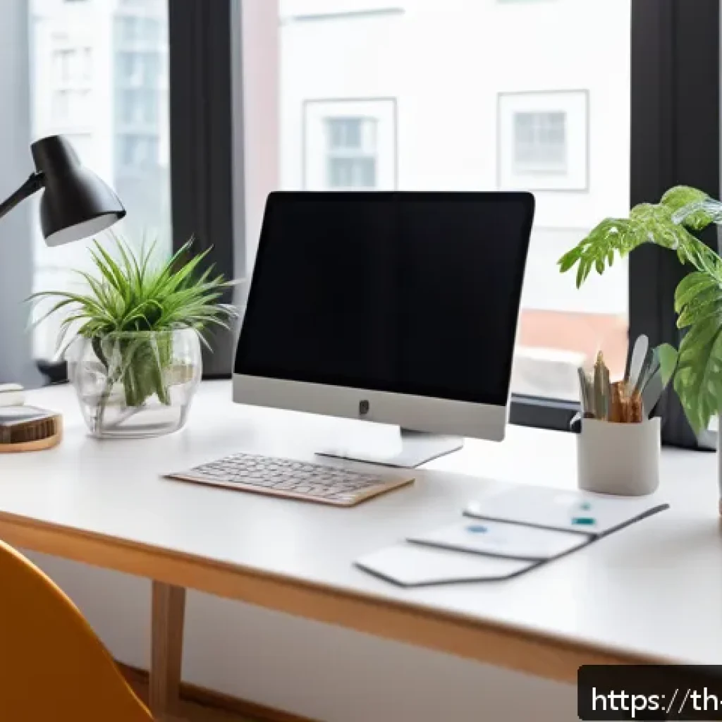 새로운 팀원을 위한 셀프 매니지드 팀 적응법 - A modern home office setup designed for optimal self-discipline and productivity, featuring a clean,...